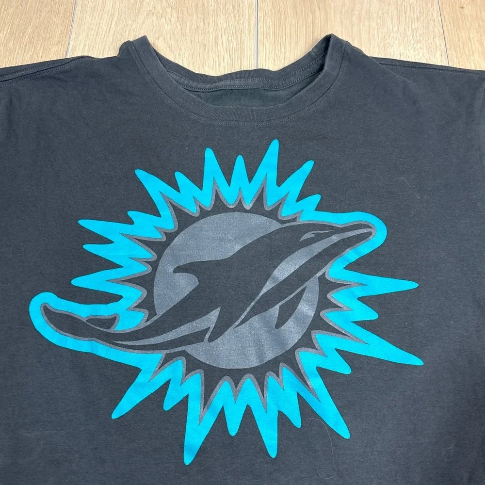 Nike Miami Dolphins NFL Training Dri-FIT T-Shirt Mens XL Black Teal Athletic Cut